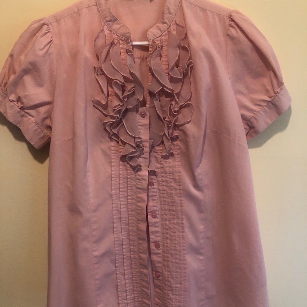Pink Short Sleeve Blouse